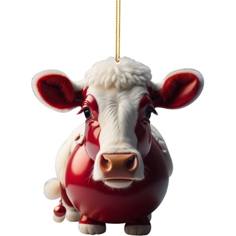 Pendentif Noel Cochon - Acrylique Double Face - Décoration Arbre De Noël Et Intérieur - 10,5 x 10 x 0,5 cm - 1 Pièce (1/5)