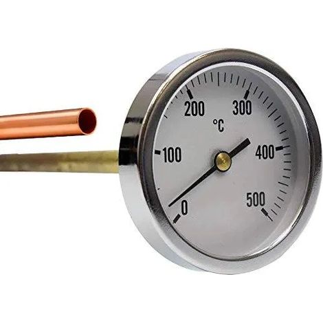 Thermomètre à tige 500 mm avec gaine rigide - 0 à 500 ° (1/4)