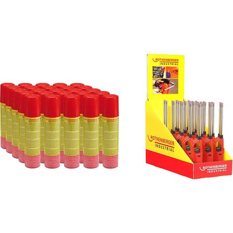 ROTHENBERGER Industrial 30x Allume-gaz Standard inclus 25x Gaz de recharge - 1500005181