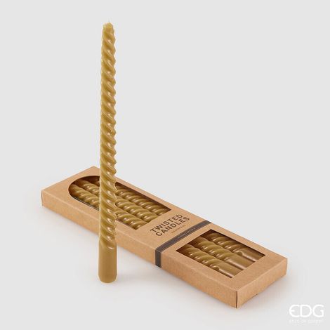 EDG Enzo De Gasperi Candela Stelo Twist H 30 Cm Cf 4 Pz Amber