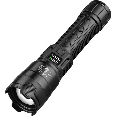 Lampe torche extérieure haute puissance – Lampe torche LED rechargeable – Lampe torche portable (1/5)