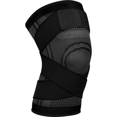 Sport-Kniebandage, verstellbares Gummiband, Kniescheiben- und Bänderunterstützung, Kompressions-Kniebandage für Laufen, Radfahren, Bänder-, Meniskus- und Arthroseprobleme (1/5)