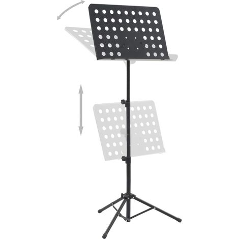 Support de livre de musique Noir Acier CFW67796 (1/5)