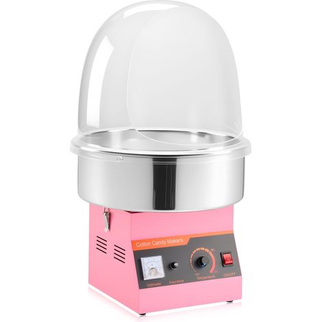 Machine à barbe à papa électrique 1000W,appareil professionnel avec couvercle,bol en acier inoxydable,parfait pour fêtes et carnavals (1/5)