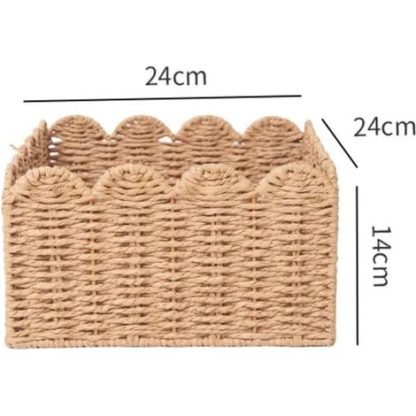 Panier de rangement en corde de papier pour vêtements sales, linge, ustensiles de service, organisateur de rangement léger pour co (1/4)