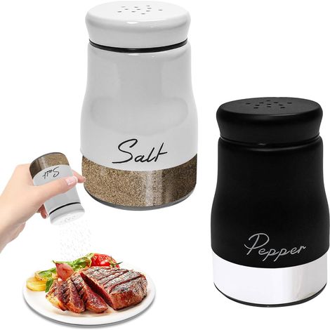 Ensemble de moulins à sel et à poivre PCS, moulin à sel en verre de 120 ml, moulins à sel et à poivre de table, distributeurs de sel et de poivre, épices (1/4)