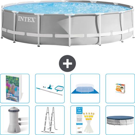 Intex Piscina Prism Frame Rotonda - 427x107 cm - 9-pezzi  S647 (1/4)