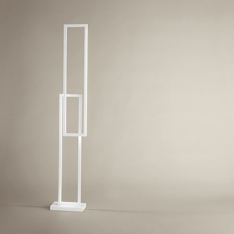 CROSS Piantana in alluminio verniciato bianco LED 64W 4800LM CCT 3000K 4000K 6000K (1/4)
