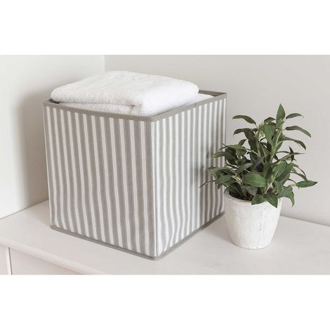 TATKRAFT KEY - CUBE DE RANGEMENT PLIABLE EN TISSU - ORGANISATEUR DESIGN COMPACT - 28 X 28 X 28 CM