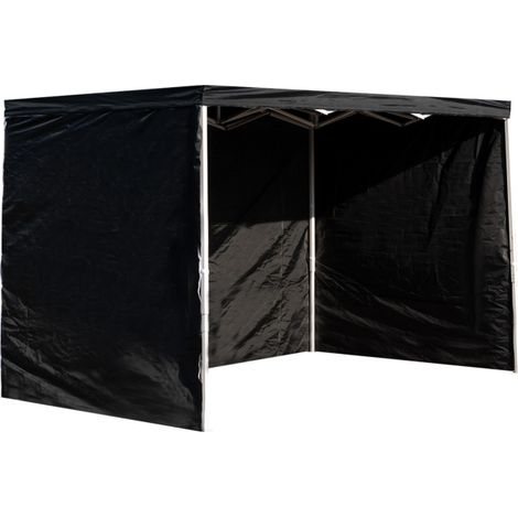 Packs Laterales Carpas Plegables - Pack 3 Laterales Lisos para Carpas 3x3 Eco - Negro
