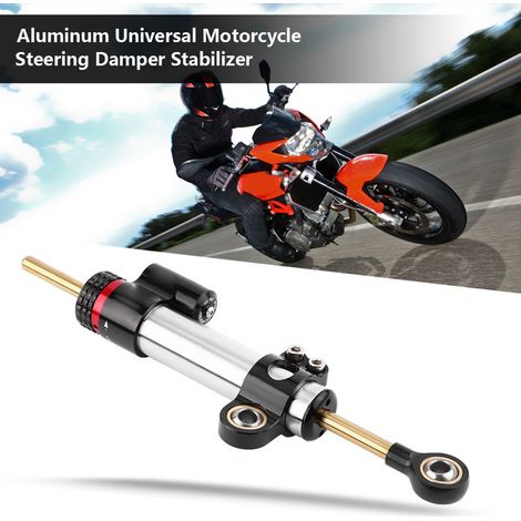 Universeller Lenkungsdämpfer aus Aluminium für Motorräder, kurze Ausführung, kompatibel mit MT-07 MT-09 MT-10. (1/5)