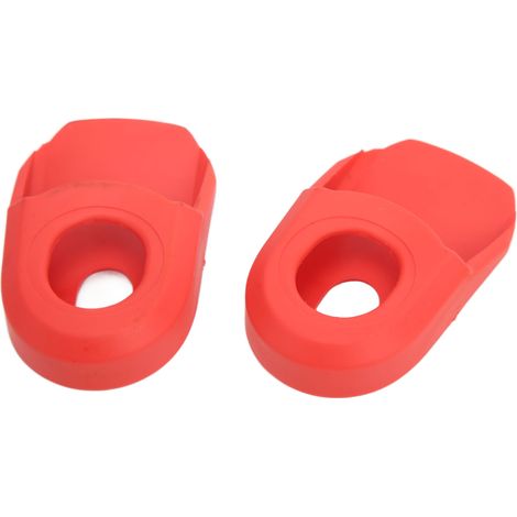 2 Protections de Pédalier en Silicone pour Vélo, Anti-Rayures et Résistantes à l'Eau - Rouge Vif (1/5)