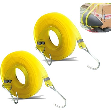 Lot de 2 sandows élastiques avec crochets — Pour vélos et porte-bagages (1/5)