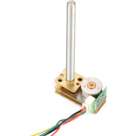 GM1024BY10 M455 4-adriger, zweiphasiger, 5V DC (15 U/min) Ganzmetall-Schrittmotor mit Getriebeuntersetzung (1/5)