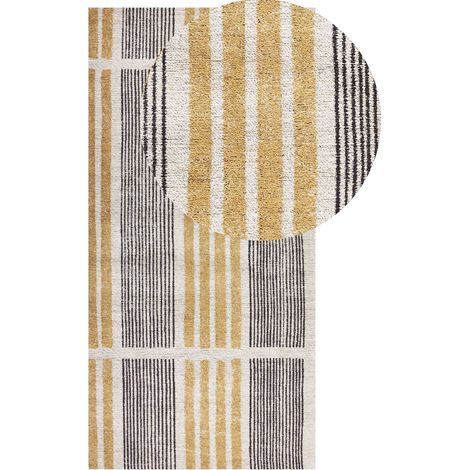 Rug KATRA Beige 80 x 150 cm Cotton (1/5)