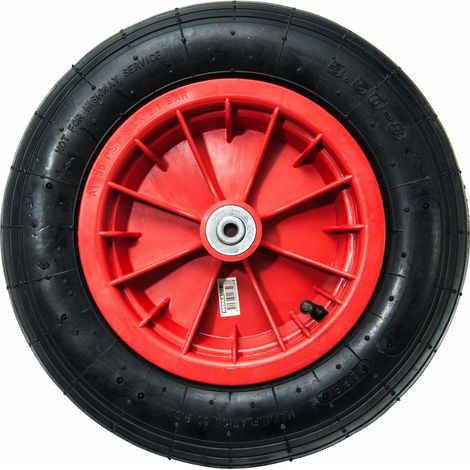 Werka Pro – Roue gonflable 14'' 360mm – Largeur 85mm – Alésage 10mm – Compatible chariots et diables – Valve courbée