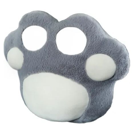 Reposacabezas con estampado de dibujos animados, almohada suave para hombros y cuello para invierno, color gris. (1/4)