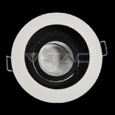 ARO empotrar gu10 round blanco aluminio + hierro