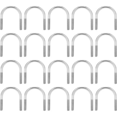 20 boulons en U, pièces de quincaillerie en acier inoxydable 304, M6x33 (1/5)
