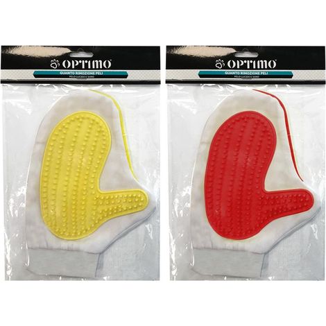 GUANTO RIMOZIONE PELI PET TESSUTO IN STOFFA E GOMMA IN COLORAZIONE ASSORTITA
