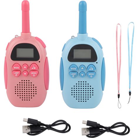 DJ100 Talkie-walkie portable pour enfants, radio bidirectionnelle avec télécommande, pour garçons et filles-AquaForge (1/5)
