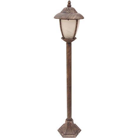 Outdoor Lampada da terra Madrid vetro metallo antikgold / Riso vetro pietra Ø20cm H: 105 centimetri IP43 (1/4)