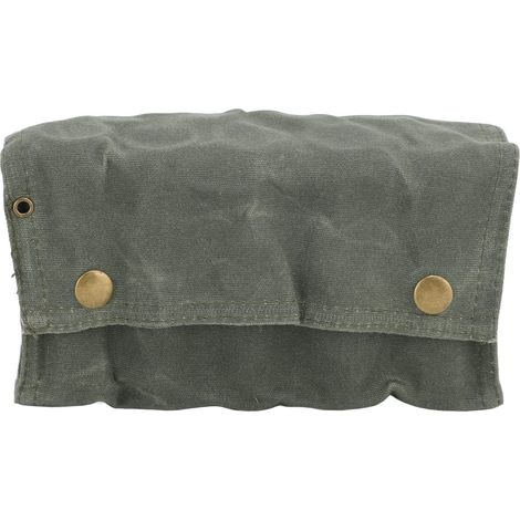 Tragbare und multifunktionale Gewürztasche aus Canvas mit 9 Gewürzgläsern, ideal für Camping und Reisen. Olivgrün. (1/5)