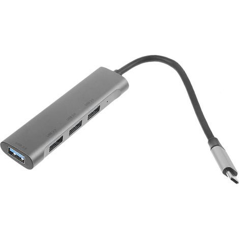4-Port-USB-C-Hub, USB-Splitter für Laptops, USB-Anschluss – 36,50 x 2,50 x 1,00 cm (1/3)