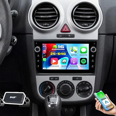 Autoradio Android pour Opel Corsa D (2006-2014) – CarPlay, GPS, Navigation, Bluetooth, Wi-Fi - 2+64G DAB+