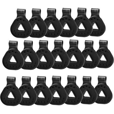 10pcs Clips de protection contre la neige tissu d'ombrage en plastique round suncreen fabric grommets bird netting clips Noir (1/5)