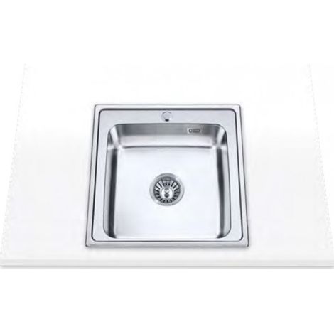 Fregadero Edesa Veleta SE 50 1C Acero Inoxidable 1 Cubeta para mueble de 50cm (1/2)