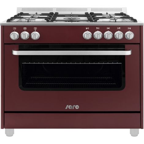 Cuisinière gaz - 5 feux - Four électrique 115L - Grill 1.8 kW - TS95C61LVI - Saro