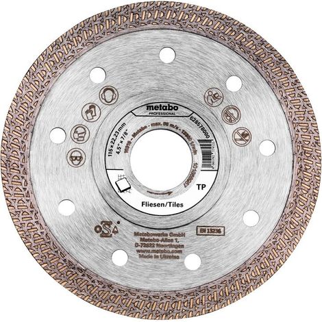 Metabo - Disco diamantato per taglio delle piastrelle 115x22,23 mm 628578000