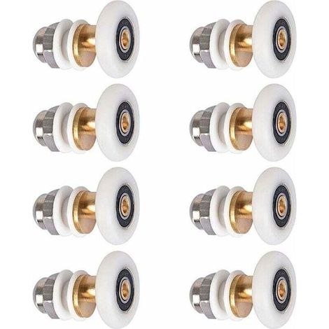 8 ruedas de repuesto para mampara de ducha de 25 mm. (1/4)