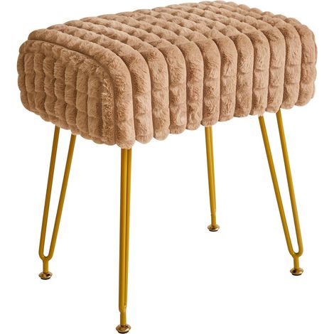 Maquillage Chaise de vanité, Tabouret de Repose-Pieds, Khaki WBD003K (1/5)
