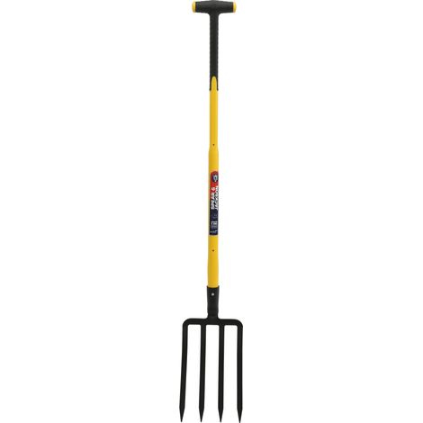 Fourche à bêcher 4 dents de 30 cm manche béquille trimatière (1/5)