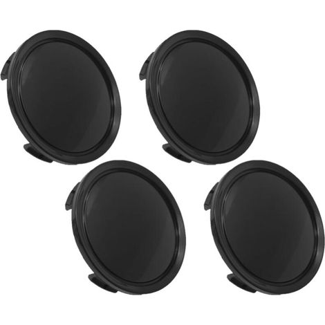 Lot de 4 cache-moyeux de voiture - 75 mm - Noir - En ABS - 75 mm - Noir (1/5)