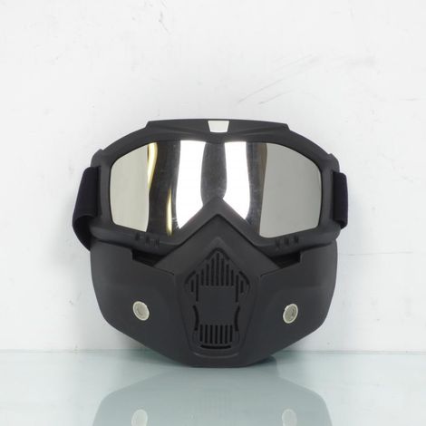Dark Knight Brille und Maske mattschwarz für Jet Bol Helm trendy