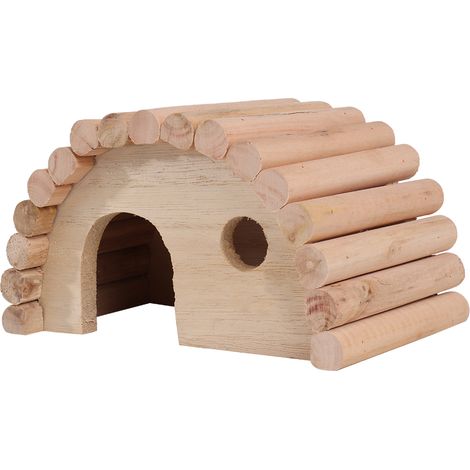 Nid en bois en forme d'arche pour hamster, maison chaude pour petits animaux, jouet en bois (1/5)