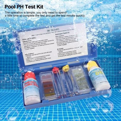 Kit De Test De Chlore Ph Accessoires De Boîte De Test De Qualité De L'Eau Pour PiscineHaute Qualité (1/4)