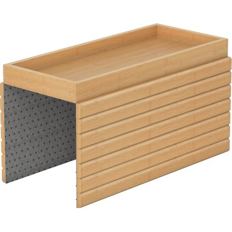 Plateau d’accoudoir pour canapé en bambou naturel, repose-verre et rangement pour snacks, télécommande et accessoires, pliable gain de place – CHICFURN (1/5)