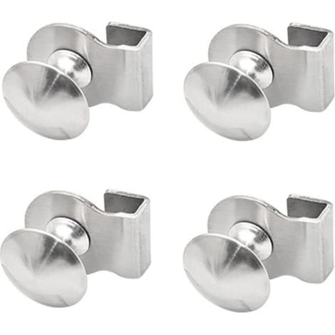 4er-Set Türgriffe für Glastüren – Edelstahl – Bohrfreie Montage – Für Vitrinen mit 5 bis 8 mm Stärke (1/4)