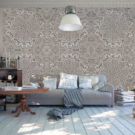 Papier peint ornement oriental - 400 x 280 cm (1/4)