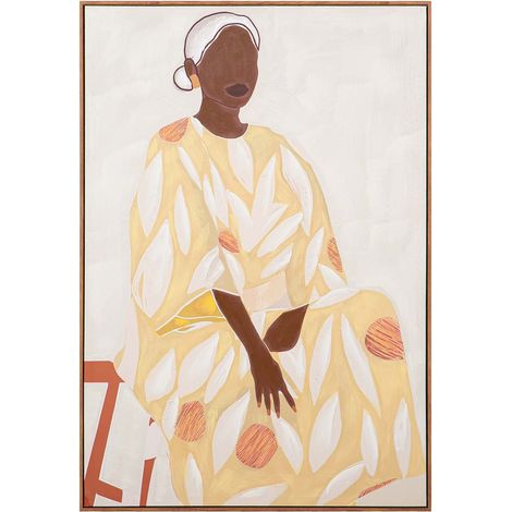 Afrikanische Malerei 80% handgemalt 80X4X120 Cm (1/5)