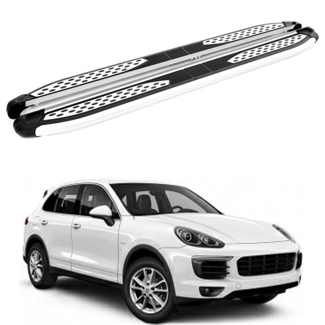 TURTLE kompatibel mit Porsche Cayenne (92A-E2) 2011-2017 Trittbrett Plus Grau