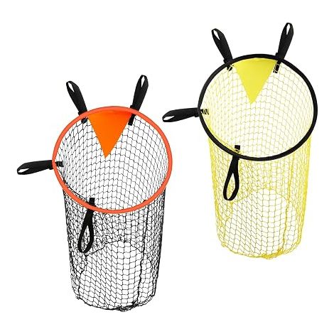 Football Target, Football Net, Target Goal Nets, Straps, Precision Kick Shooting Target, Shooting, Children, Adults (Orange + Yellow) (1/4)