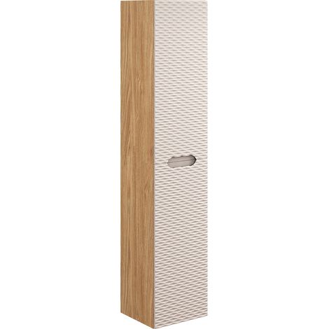 Columna de pared 2 puertas Elora Beige y madera (1/4)