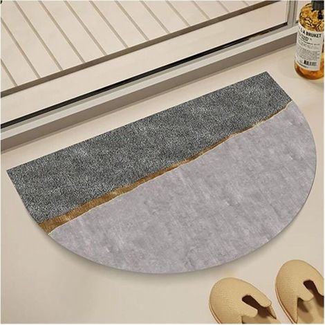 Online Store - Diatomite stone bath mat, quick-drying shower mat, half-circle non-slip bathroom mat (1/5)