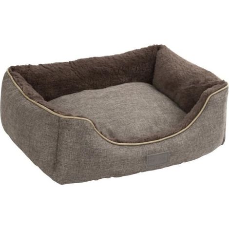 KERBL Panier corbeille Samuel - 50 x 40 x 15 cm - Argent et gris - Pour chien (1/4)