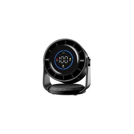 Extrem leistungsstarker, leiser Tischventilator mit 100 Geschwindigkeitsstufen und 105° drehbarem Kopf, USB-aufladbar, tragbar für Büro, Zuhause, Schlafzimmer und Auto (1/5)